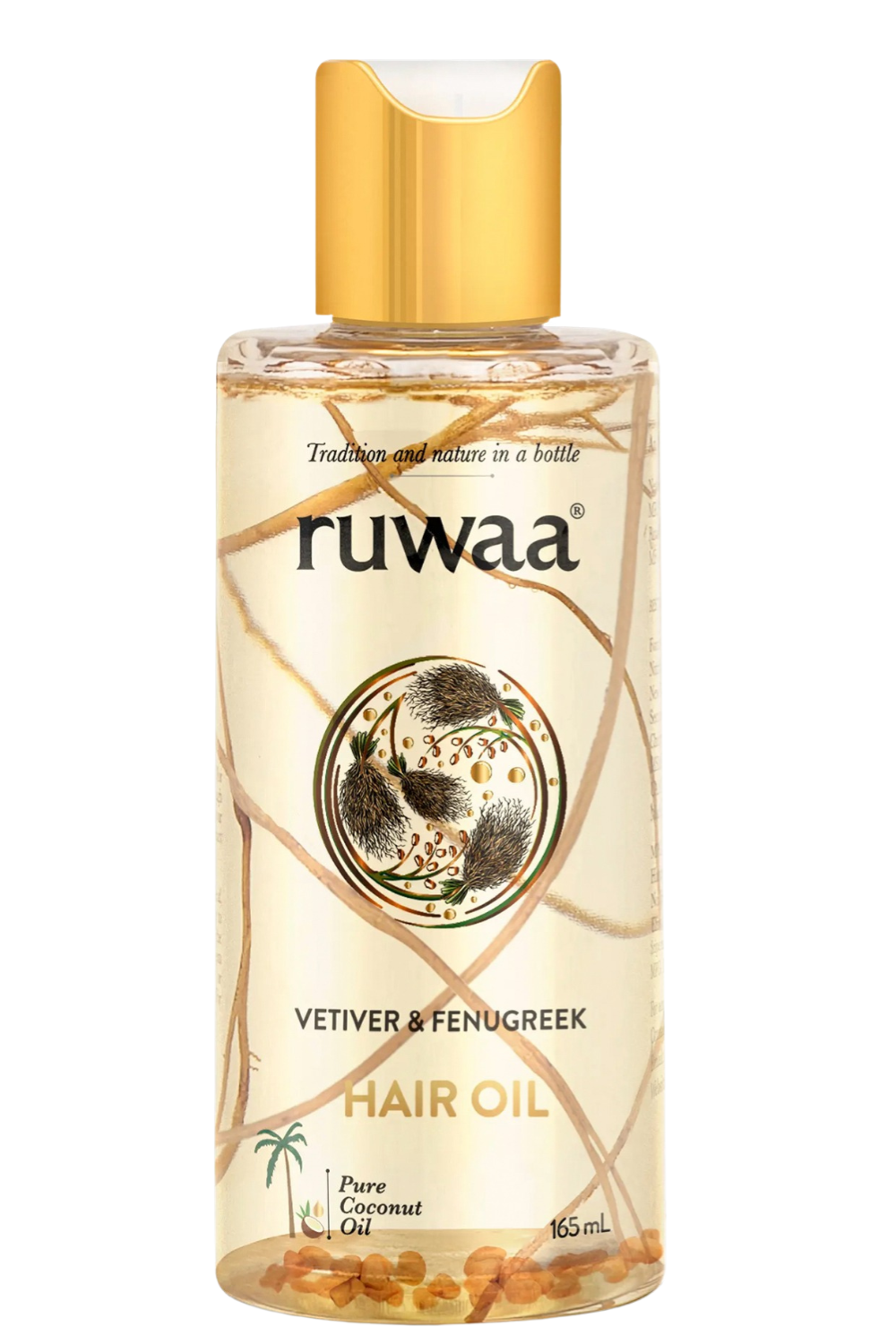 Vetiver and Fenugreek Hair oil for Hair Regrowth and Hair fall Control 165 ml Stimulated hair Growth | Controls hairfall | Strengthens Hair